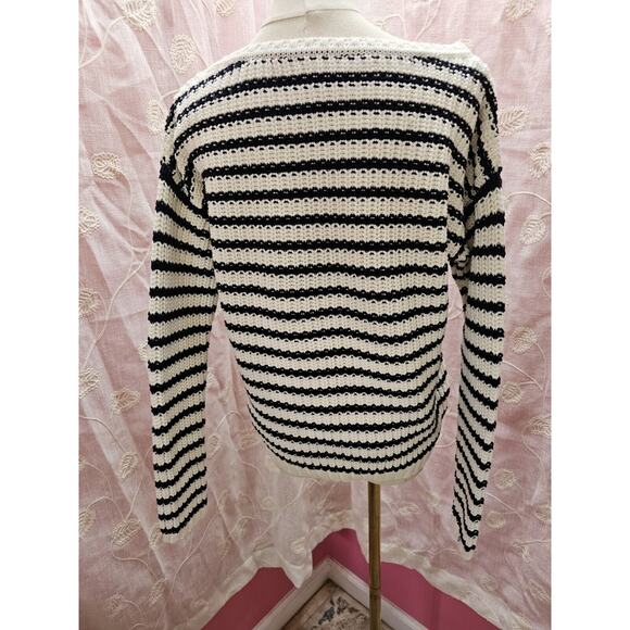 Tommy Hilfiger‎ Red White Blue Sweater Striped Boat Neck Beach Classic Small - Picture 4 of 4